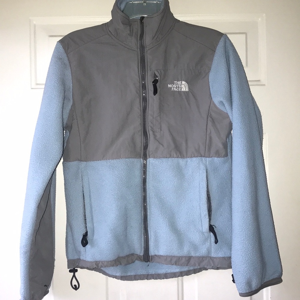 Light Blue Fleece North Face Jacket!